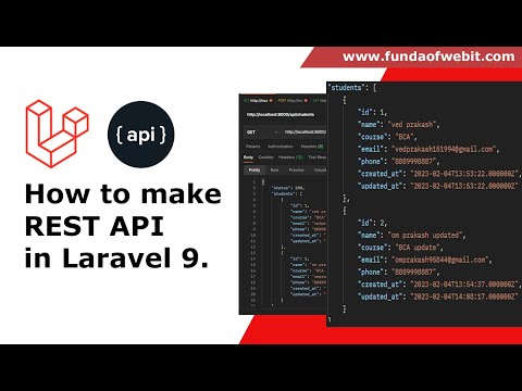 Laravel 9 rest api tutorial | How to make rest API in laravel 9 | Laravel 9 API CRUD from Scratch